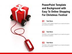 Powerpoint template and background with easy to online shopping for christmas festival