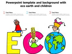 Powerpoint Template And Background With Eco Earth And Children