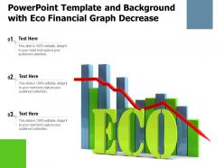 Powerpoint template and background with eco financial graph decrease