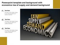 Powerpoint Template And Background With Economics Law Of Supply And Demand Background