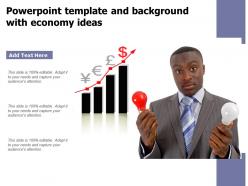 Powerpoint template and background with economy ideas