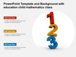 Powerpoint template and background with education child mathematics class