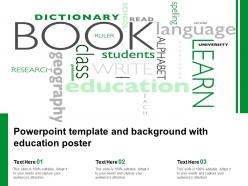 Powerpoint template and background with education poster