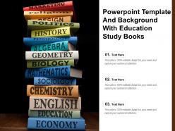 Powerpoint template and background with education study books
