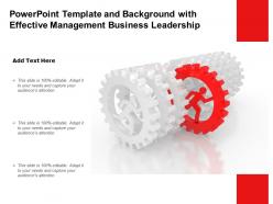 Powerpoint template and background with effective management business leadership