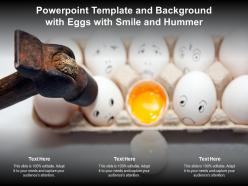Powerpoint template and background with eggs with smile and hummer