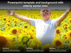Powerpoint template and background with elderly senior man