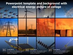 Powerpoint template and background with electrical energy picture of collage
