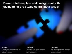 Powerpoint template and background with elements of the puzzle going into a whole