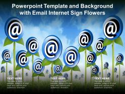 Powerpoint Template And Background With Email Internet Sign Flowers