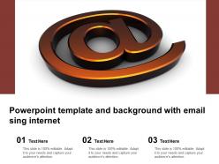 Powerpoint template and background with email sing internet