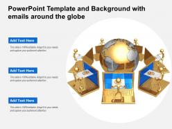 Powerpoint template and background with emails around the globe