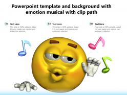 Powerpoint template and background with emotion musical with clip path