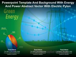 Powerpoint Template And Background With Energy And Power Abstract Vector With Electric Pylon