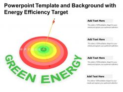 Powerpoint template and background with energy efficiency target