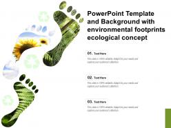 Powerpoint template and background with environmental footprints ecological concept