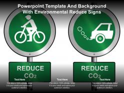 Powerpoint template and background with environmental reduce signs