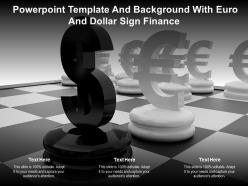 Powerpoint template and background with euro and dollar sign finance