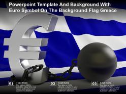 Powerpoint template and background with euro symbol on the background flag greece