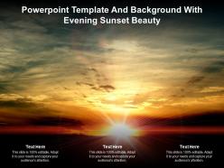 Powerpoint template and background with evening sunset beauty ppt powerpoint