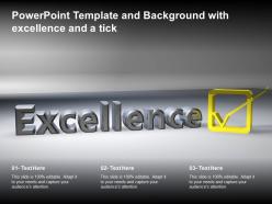 Powerpoint template and background with excellence and a tick