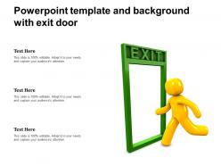 Powerpoint template and background with exit door