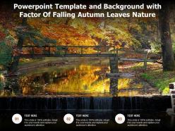 Powerpoint template and background with factor of falling autumn leaves nature
