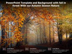 Powerpoint template and background with fall in forest with our autumn season nature