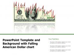 Powerpoint template and background with falling american dollar chart
