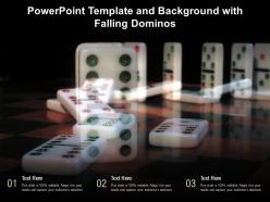 Powerpoint template and background with falling dominos