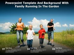 Powerpoint template and background with family running in the garden