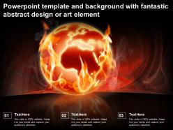 Powerpoint template and background with fantastic abstract design or art element