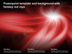 Powerpoint template and background with fantasy red rays