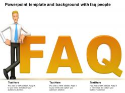 Powerpoint template and background with faq people