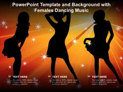 Powerpoint template and background with females dancing music
