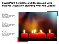 Powerpoint template and background with festival decoration planning with red candles