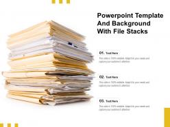 Powerpoint template and background with file stacks