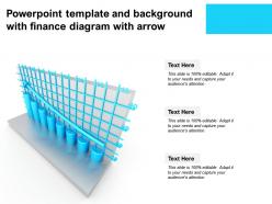 Powerpoint template and background with finance diagram with arrow