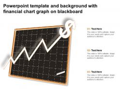 Powerpoint template and background with financial chart graph on blackboard