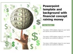 Powerpoint template and background with financial concept raining money