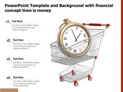 Powerpoint template and background with financial concept time is money