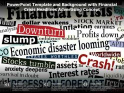 Powerpoint Template And Background With Financial Crisis Headlines Advertising Concept