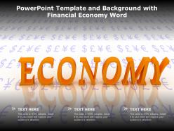 Powerpoint template and background with financial economy word
