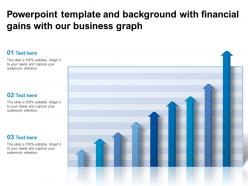 Powerpoint template and background with financial gains with our business graph