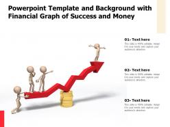 Powerpoint template and background with financial graph of success and money