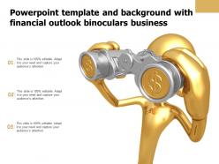 Powerpoint template and background with financial outlook binoculars business
