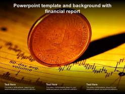 Powerpoint template and background with financial report