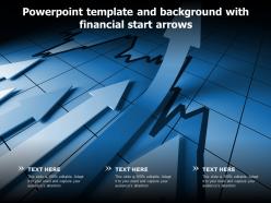 Powerpoint template and background with financial start arrows