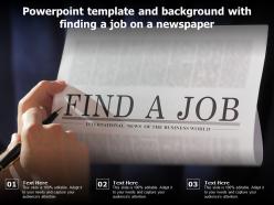 Powerpoint template and background with finding a job on a newspaper