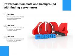 Powerpoint template and background with finding server error